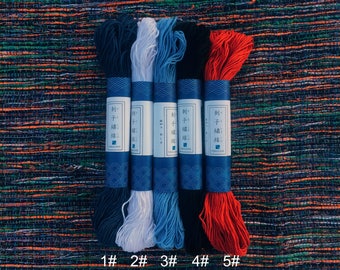 Sashiko-katoenen patchworkgarens - 100% katoenen garen voor handquilten en borduren - Zacht aanvoelende dikke stevige borduurgaren