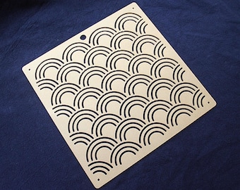 FREEBLOSS 4set Modello Sashiko Stencil a Linee Combinate Sashiko Stencil per Ricamo Modello per Ricamo Sashiko Motivo Ricamo Sashiko Stencil in Plastica Stencil per Disegno e Ricamo