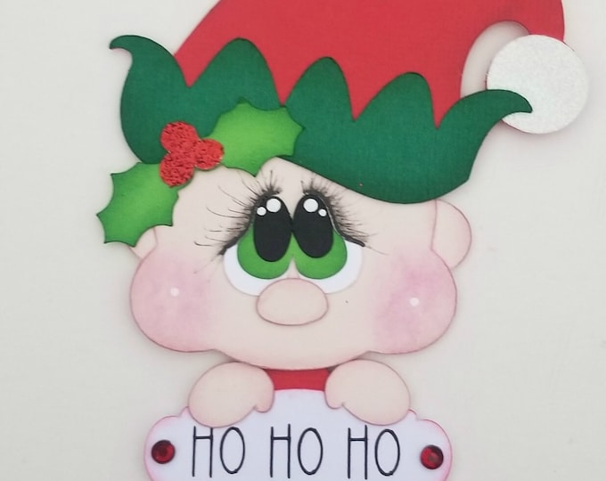 Christmas Elf Boy Premade Paper Piecing Scrapbook Scrapbooking Die Cut