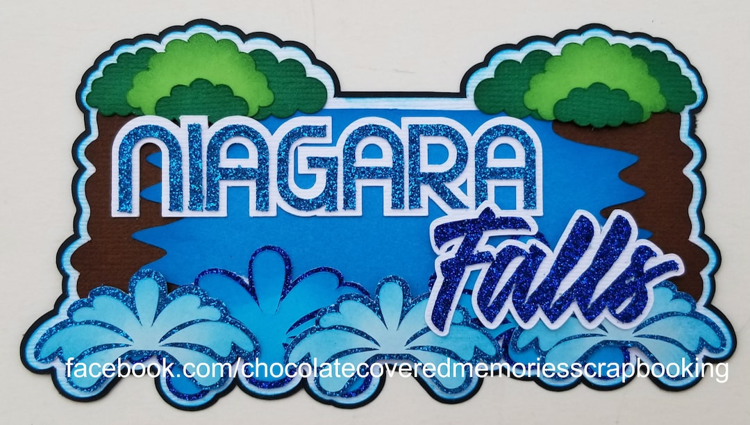 Niagara Falls Title Premade Paper Piecing for 12x12 Scrapbook Page ...