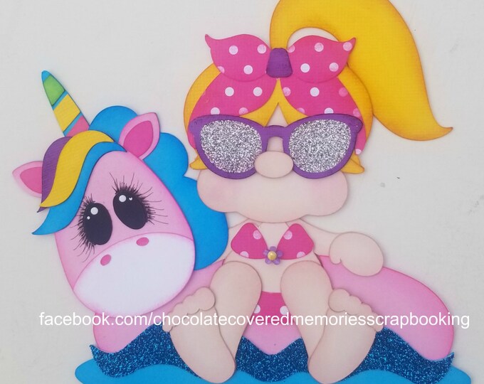 Pretty in the Pool Premade Paper Piecing Scrapbook Scrapbooking Die Cut
