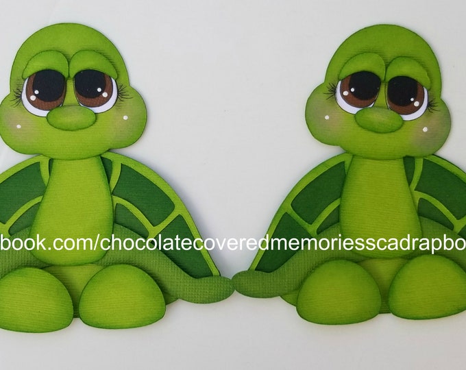 Turtles Paper Piecing Scrapbook Scrapbooking Die Cut Cuts Set of 2