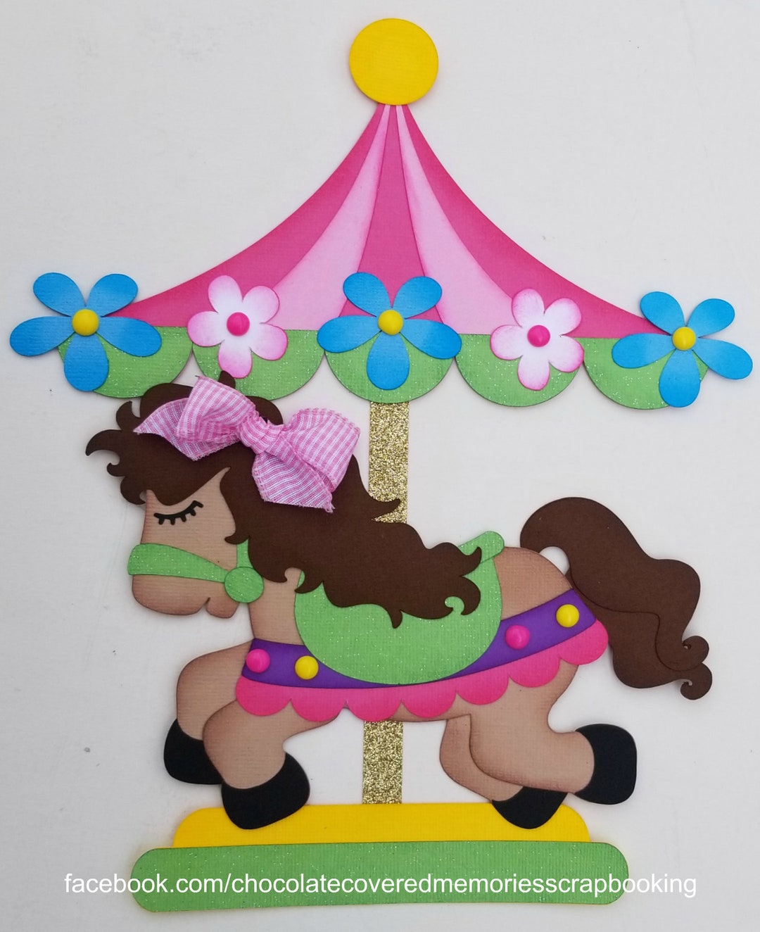 Carousel Horse Paper Piecing Title Scrapbook Scrapbooking Die Cut Cuts ...