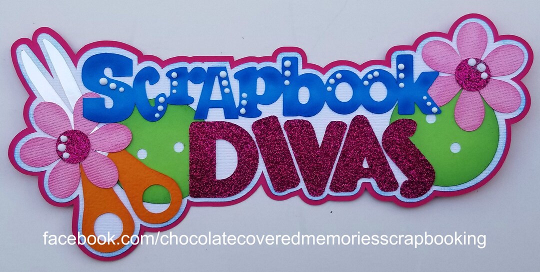 Scrapbook Divas Title Premade 12x12 Paper Piecing for Scrapbook Page Layout Scrapbooking Die Cut
