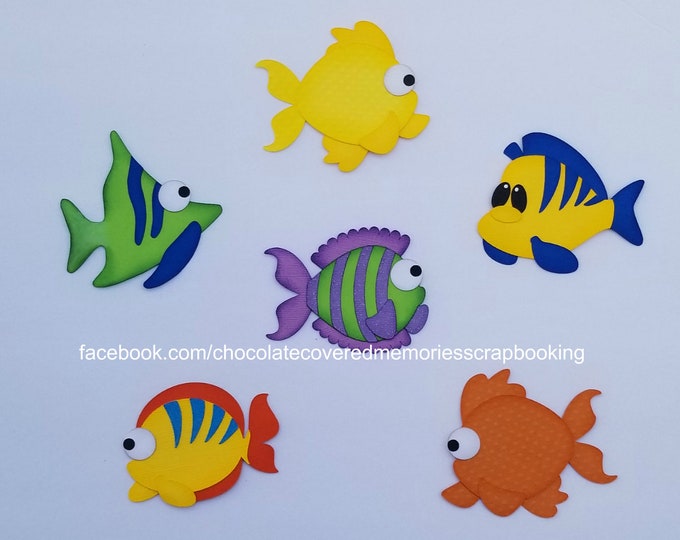 Fish Paper Piecing Scrapbook Scrapbooking Die Cut Cuts Set of 6