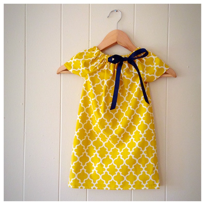 Navy and Yellow Girls Dress