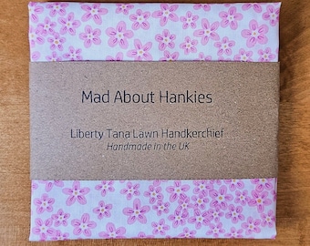 Ladies Hankie, Liberty Hankie, Pocket Square, Liberty Handkerchief, Ditsy Dot, 11”/28cm