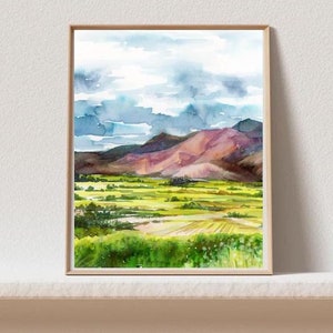 Ojai Valley Watercolor Painting Giclee Print