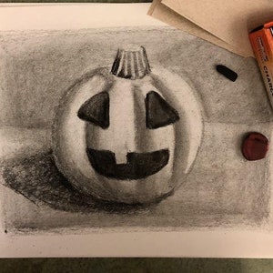 Jack O Lantern Pumpkin Halloween Art Lesson by Art Teacher in LA Art lesson plans elementary art homeschool activities image 2