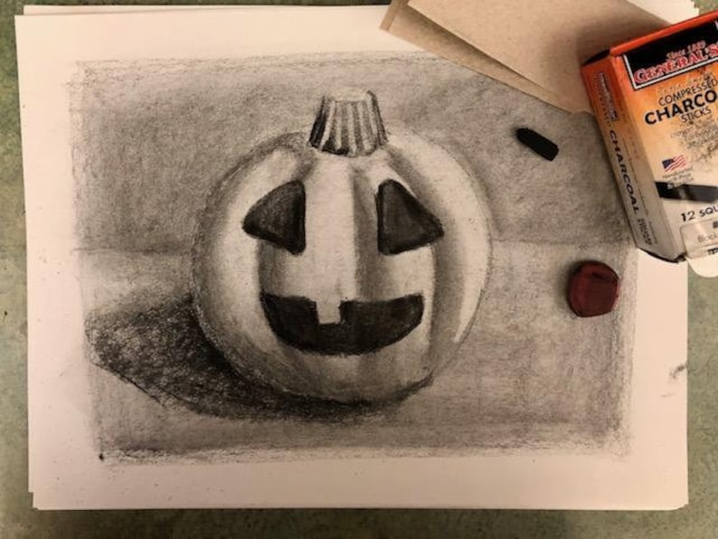 Jack O Lantern Pumpkin Halloween Art Lesson by Art Teacher in LA Art lesson plans elementary art homeschool activities image 2