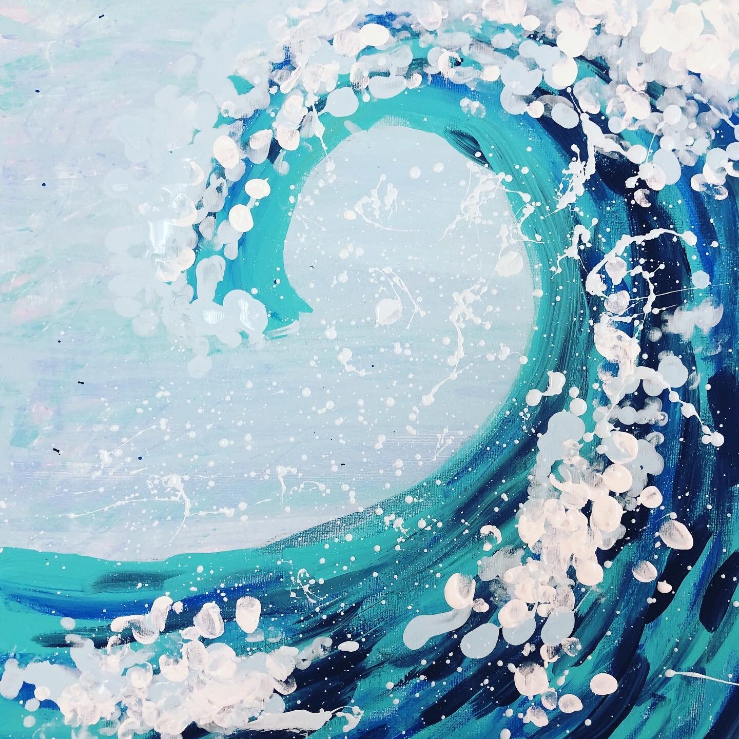OCEAN WAVE Painting Art Lesson by Art Teacher in LA Art Etsy Ireland