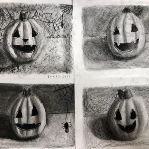 Jack O Lantern Pumpkin Halloween Art Lesson by Art Teacher in LA Art lesson plans elementary art homeschool activities image 3