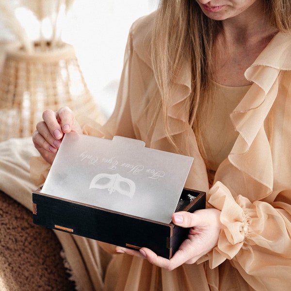 Holzbox für 10x15cm Fotobox, romantische Geschenkbox für Ihn, Fotobox aus Holz, Geschenk für Ehemann oder Freund, Geschenk für Sie