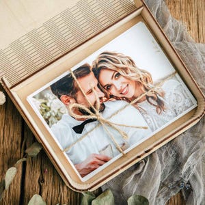 Rustikale Fotobox aus Holz für 4 x 6 inch (10 x 15 cm Prints) Hochzeitsfotografie Geschenk