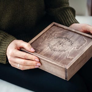 Gepersonaliseerde houten fotodoos: 4 x 6 aandenken met optionele USB