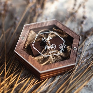 USB-box en flashdrive 3.0 (optie) met personaliseerbaar acryldeksel, USB- en geheugendoos bruiloft, gepersonaliseerde USB-doos, houten geschenkdoos voor haar