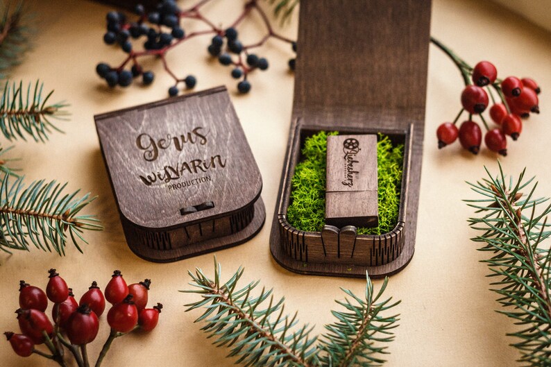 10 USB box for wedding photographers wooden USB box custom Etsy