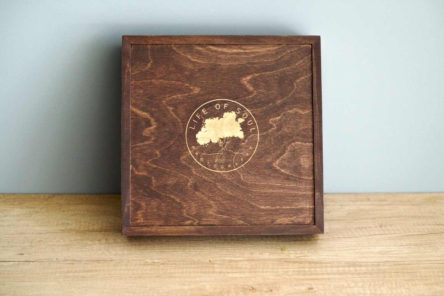 4x6 Album & USB Wooden Box - Kraft & Jute