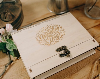 Maple wedding photo box 4x6 photo presentation, wood memory box, engraved box for photographers (15x10 cm photo packaging)