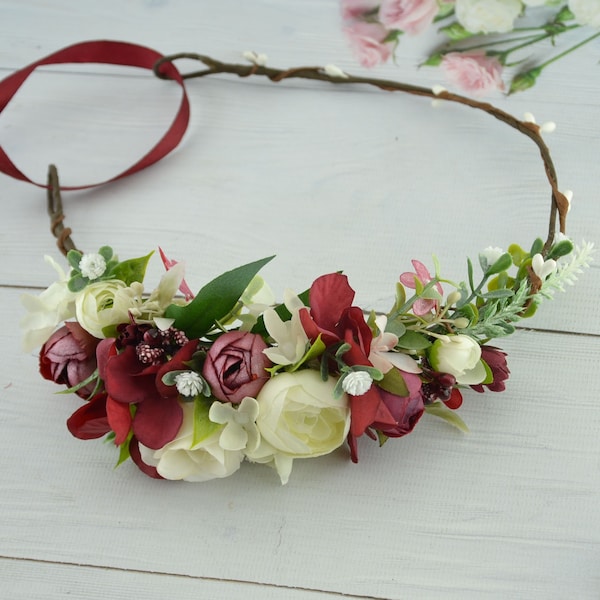 hippie flower headpiece
