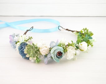 Flower crown for women, flower headpiece bridal, floral hair accessories