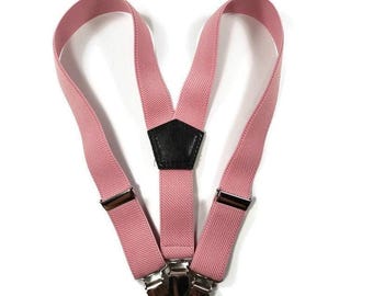 Blush suspenders Pink Wedding bowtie Pocket square for Men Accessories Velvet Wedding Ring bearer Bow tie Boho Wedding Outfit