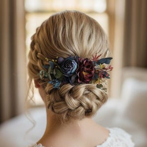 Navy Hair Accessories for Wedding - Etsy