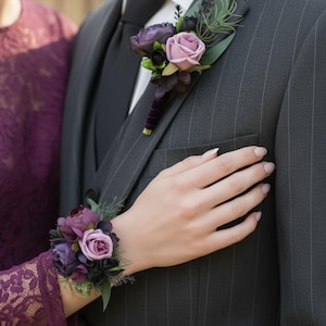 Corsage Prom Purple - Etsy Corsage Prom Purple - Etsy