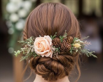 Pretty Vintage 80s Melon Color Hair Comb. Ornate Vibrant  display picture 3