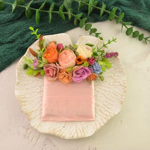 Bright pocket boutonniere prom Flower boutonniere pink hot orange Floral buttonhole groom Summer Wedding boutonniere man Floral buttonhole