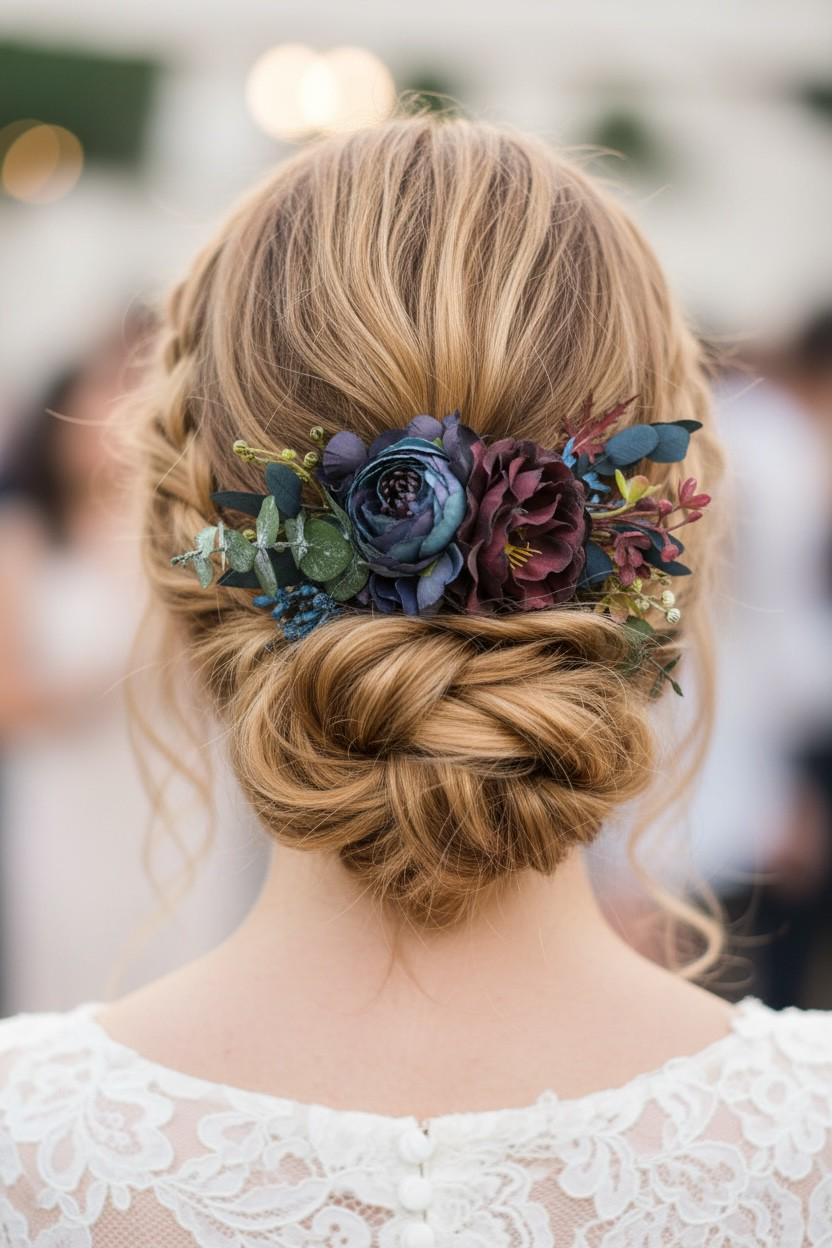 Burgundy Flower Hair Accessories - Etsy display picture 3