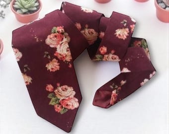 Burgundy Pink bowtie for men Marsala suspenders for boys Groom suspenders for Best Man Fall wedding Bow tie for Groom Burgandy Maroon