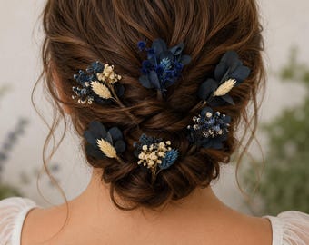 hair pins wedding headpiece Fall bridal Rustic hair pins set with dried greenery hair piece Bridal Boho wedding hair pin for bridesmaids