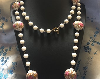 Vintage Frances Hirsch Cloisonne Necklace