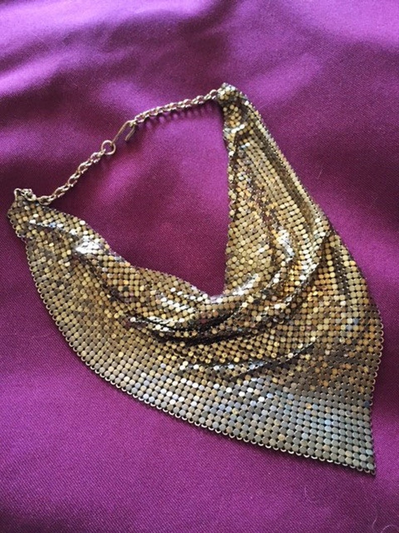 Mesh Goldtone Necklace/scarf image 1