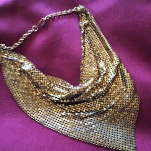 Mesh Goldtone Necklace/scarf image 2
