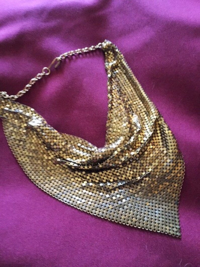 Mesh Goldtone Necklace/scarf image 2