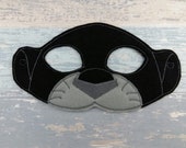 Black Panther Mask - Felt Face Mask - Jungle Animal Mask - Big Cat Mask - Halloween Party Theme Mask for Adults Children and Toddlers