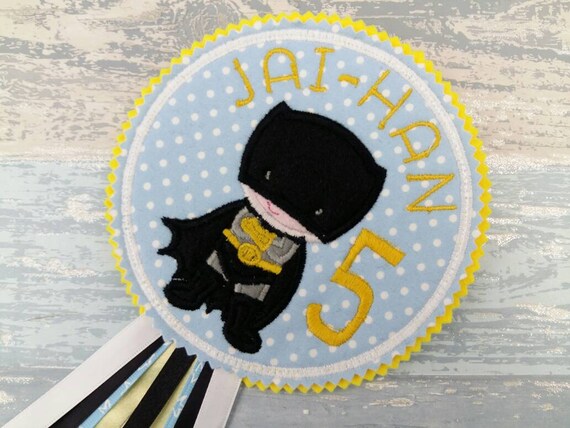 Batboy Badge - Batman Birthday - Batman Badge - Personalised Badge - Boys Birthday Badge - Batman Party - Celebration Gift - Gift for Boys Il_570xn