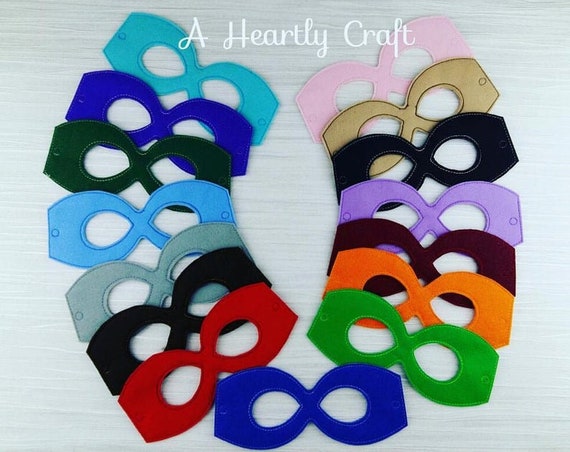 Eye Mask - Pretend Burglar Mask - SuperHero Mask - Felt Mask -Green Mask -Red Mask - Orange Mask -Purple Mask - Halloween Felt Mask Zorro Il_570xn