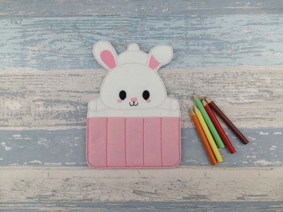 Rabbit Crayon Holder - Toddler Birthday Gift - Crayon Gift Storage - Arts and Crafts - Back To School - Travel Case - Party Favor Il_570xn