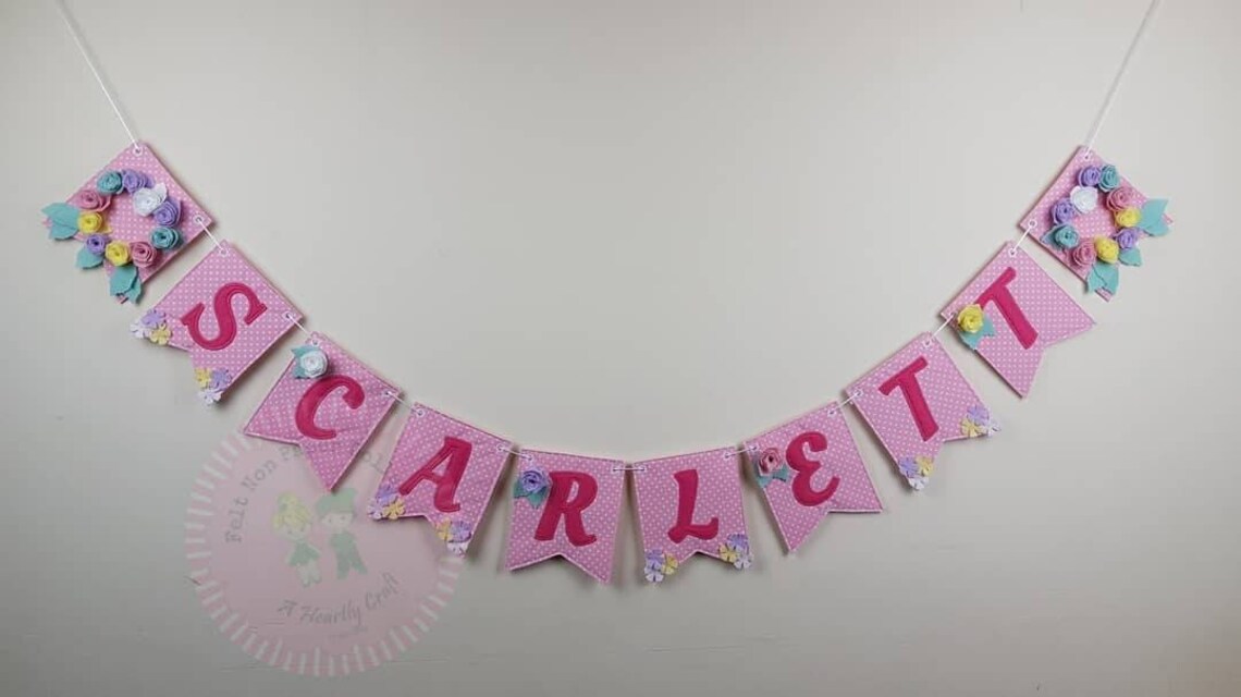 Personalised Bunting Banner Baby Nursery Banner Baby Etsy