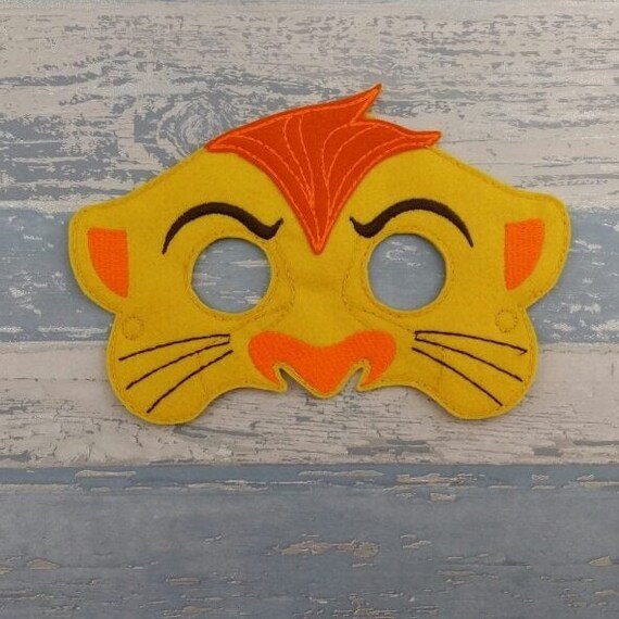 Lion Cub Mask Lion Felt Mask Baby Lion Safari Animal Etsy