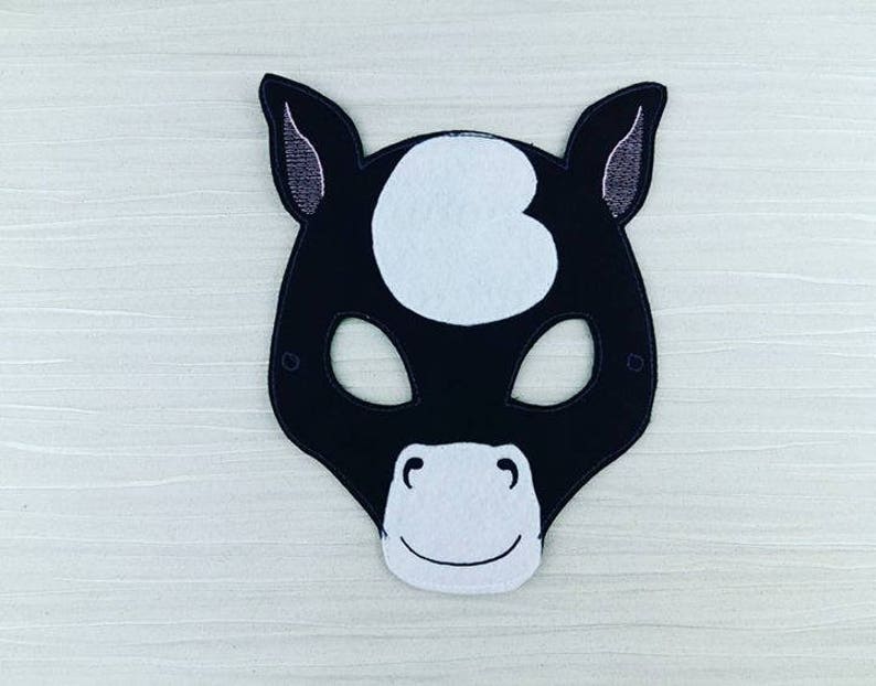 Halloween Birthday Gift Farm Party Favor Pretend Play Costume Dress Up Church Play School Play Horse Mask Mare Felt Mask