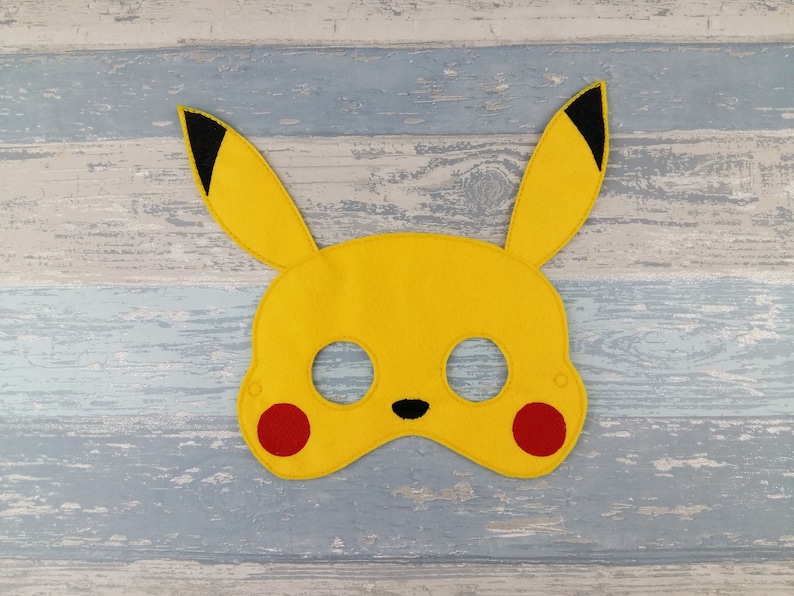 Pikachu Mask Pokemon Mask Pokemon Birthday Halloween Etsy