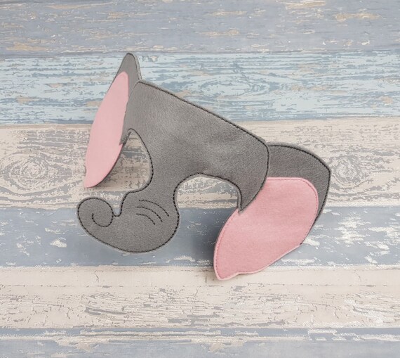 Elephant Mask - Head Band Mask - Alice Band Grey Elephant - Safari Animals - African Elephant Felt Mask - Halloween Birthday Party Supplies Il_570xn