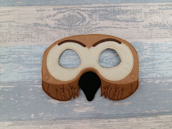 Owl Mask - Woodland Owl - Brown Owl Face Mask - Halloween Carnival Mask - Photo Prop Mask - Costume Mask - Felt Soft Mask - Toddler Party Il_570xn