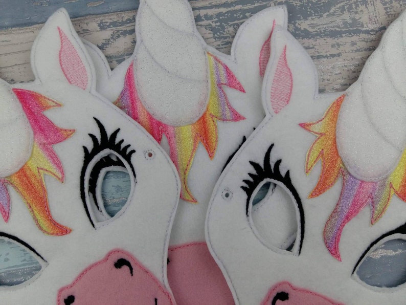 Unicorn Mask Felt Unicorn Mask Unicorn Gift for Girls Etsy