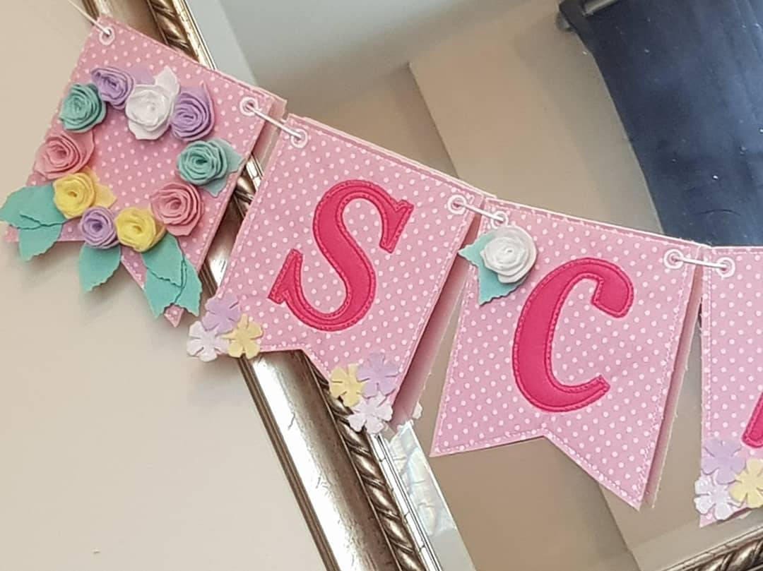 Personalised Bunting Banner Baby Nursery Banner Baby Etsy