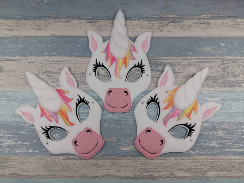 Unicorn Mask Felt Unicorn Mask Unicorn Gift for Girls Etsy